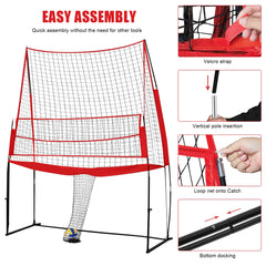 11x8FT Volleyball Rebounder Net – Adjustable Training & Practice Equipment