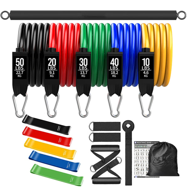 Workout Bar & Resistance Bands Set – Pilates & Home Strength Training Kit