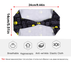 Gothic Skull Sports Headband – Sweat-Wicking Hair Band for Workout & Fitness