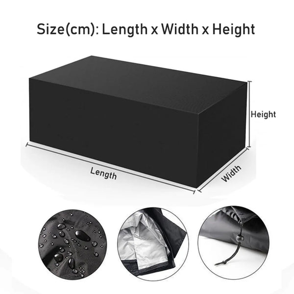 210D Heavy-Duty Waterproof Patio Cover – Rectangular Outdoor Furniture Protector