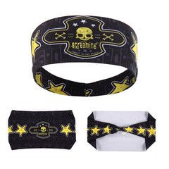 Gothic Skull Sports Headband – Sweat-Wicking Hair Band for Workout & Fitness