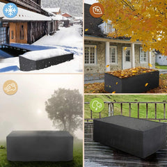 210D Heavy-Duty Waterproof Patio Cover – Rectangular Outdoor Furniture Protector