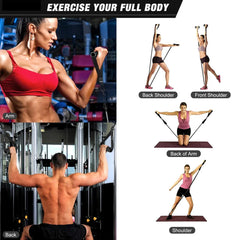 Workout Bar & Resistance Bands Set – Pilates & Home Strength Training Kit