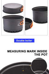 Widesea Camping Cookware Set – 1.3L & 2.3L Pot and Kettle Outdoor Cooking Kit