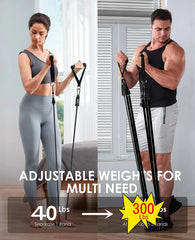 Workout Bar & Resistance Bands Set – Pilates & Home Strength Training Kit