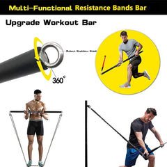 Workout Bar & Resistance Bands Set – Pilates & Home Strength Training Kit