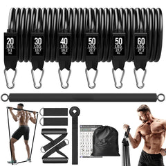 Workout Bar & Resistance Bands Set – Pilates & Home Strength Training Kit