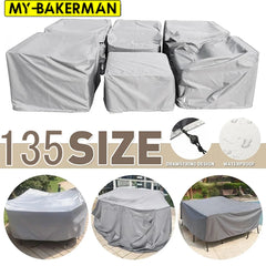 210D Heavy-Duty Waterproof Patio Cover – Rectangular Outdoor Furniture Protector
