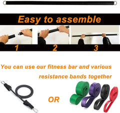 Workout Bar & Resistance Bands Set – Pilates & Home Strength Training Kit