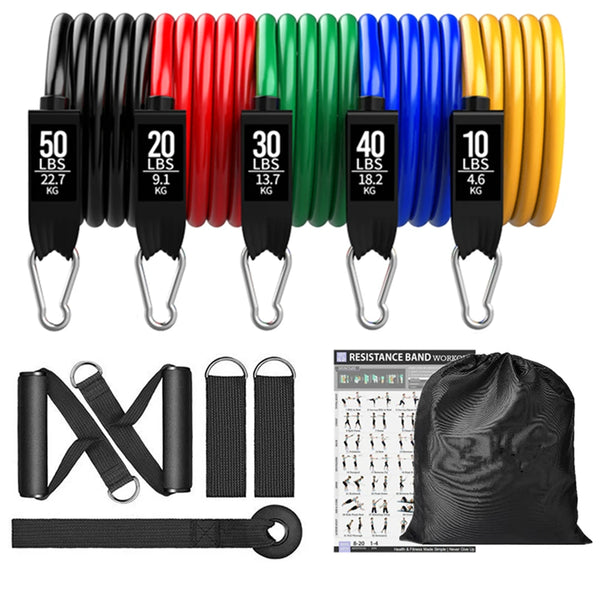 360lbs Resistance Band Set – Full-Body Workout Kit for Home Gym