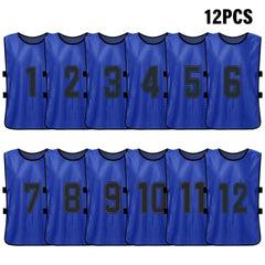 Quick-Dry Numbered Soccer Pinnies – 2/6PCS Team Sports Vests