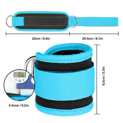 Double D-Ring Ankle Straps for Cable Machines – Glute & Leg Workout Cuffs
