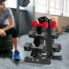 3 Tier Metal Dumbbell Rack Stand Compact A Frame Dumbbell Rack Dumbbell Storage Rack for Home Gym