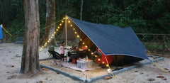 5.1x5.1m Large Waterproof Octagon Camping Tarp – Outdoor Sun Shelter Awning, Butterfly Tent Shade Canopy for Beach & Travel