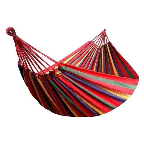 WESTTUNE Outdoor Canvas Hammock – Swing Hammock with Tree Ropes, 200kg Load Capacity
