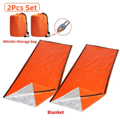 Portable Emergency Survival Sleeping Bag – Waterproof Thermal Mylar Sack for Outdoor Rescue & Camping