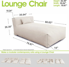 Outdoor Bean Bed Lounger – Comfy Foam-Filled Patio & Poolside Sofa