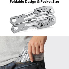Folding Multi-Tool – EDC Survival Gear with Knife, Scissors, Pliers & Cutters