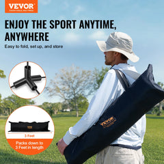 VEVOR 20FT Badminton Net Height Adjustable Volleyball Net Wide Foldable Pickleball Net Portable Tennis Net Set with Poles Stand