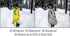5–30 Pack Emergency Thermal Blankets – Waterproof Foil Survival Blankets (130×210cm)
