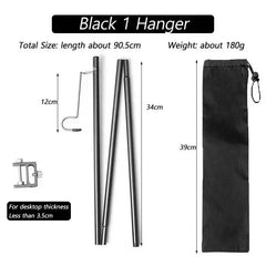 Ultralight Camping Lantern Stand – Portable Lamp Hanger & Detachable Light Holder