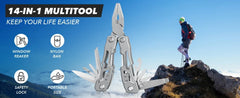 Folding Multi-Tool – EDC Survival Gear with Knife, Scissors, Pliers & Cutters