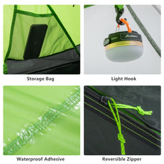 ortable Beach Sunshade TeBISINNA 2-Person Ultralight Waterproof Camping Tent with Free Mat – Double-Layer 20D Nylon for Hiking & Backpackingnt – UV-Protective Automatic Pop-Up Shelter for Adults & Kids