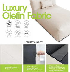 Outdoor Bean Bed Lounger – Comfy Foam-Filled Patio & Poolside Sofa