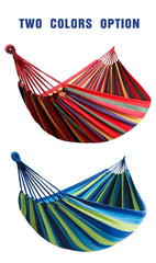 WESTTUNE Outdoor Canvas Hammock – Swing Hammock with Tree Ropes, 200kg Load Capacity