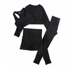 WAREBALL Seamless Women’s Yoga Set – 2/3/4 Piece Gym Outfit