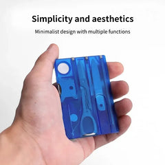 Multifunctional Survival Tool Card – Swiss Army Style Card with Light & Beauty Tools