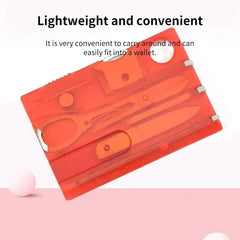 Multifunctional Survival Tool Card – Swiss Army Style Card with Light & Beauty Tools