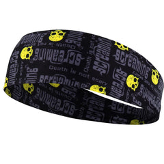Gothic Skull Sports Headband – Sweat-Wicking Hair Band for Workout & Fitness