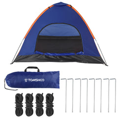 TOMSHOO 3-4 Person Lightweight Camping Tent – Outdoor Backpacking Tent with Rainfly for Family Hiking, Beach, Fishing