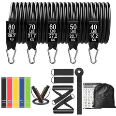 Workout Bar & Resistance Bands Set – Pilates & Home Strength Training Kit