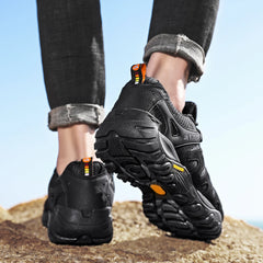 HIKEUP Men’s Suede Tactical Hiking Shoes – Outdoor Trekking Sneakers
