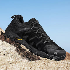 HIKEUP Men’s Suede Tactical Hiking Shoes – Outdoor Trekking Sneakers