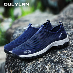 Oulylan Lightweight Men Casual Shoes Breathable Slip on Male Sneakers Anti-slip Men's Flats Outdoor Walking Shoes Size 39-49