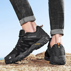 HIKEUP Men’s Suede Tactical Hiking Shoes – Outdoor Trekking Sneakers