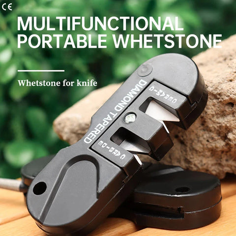4-in-1 Portable Whetstone Sharpener – Mini Multi-Function Outdoor Tool