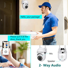 A7 Outdoor WiFi Security Camera – AI Human Tracking & 2-Way Audio (1MP)