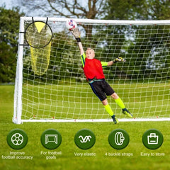 Foldable Football Target Net – 17x28in Soccer Training Goal Attachment
