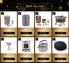 Widesea Camping Cookware Set – 1.3L & 2.3L Pot and Kettle Outdoor Cooking Kit