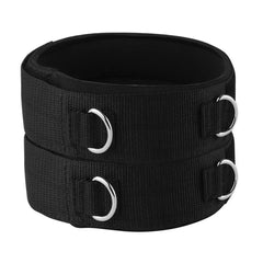 Adjustable Thigh & Ankle Straps for Cable Machines – Padded D-Ring Leg Cuffs for Strength Training