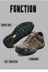 HIKEUP Men’s Suede Tactical Hiking Shoes – Outdoor Trekking Sneakers