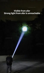 SMILING SHARK Mini Flashlight – High Brightness with Zoom & Side Floodlight