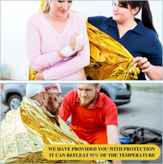 5–30 Pack Emergency Thermal Blankets – Waterproof Foil Survival Blankets (130×210cm)