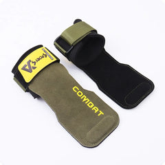 1 Pair Cowhide Gym Grip Pads – Anti-Slip Weightlifting Palm Protectors