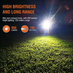 Multi-function Portable Mini Keychain Light Led High Bright Flashlight Dual Light Source Outdoor Camping Fishing Tool Head Lamp
