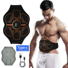 EMS Abs Trainer Toning Belt – USB Rechargeable Muscle Stimulator
